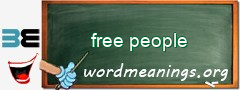 WordMeaning blackboard for free people